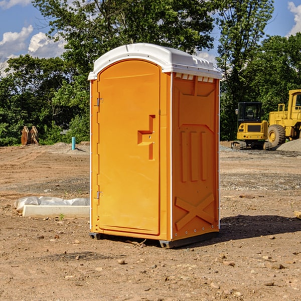 how often are the portable toilets cleaned and serviced during a rental period in Yalobusha County